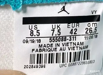 AIR AIR - HIGH JORDAN 1 'TURBO RETRO JORDAN GREEN' 555088-311 - OG 0525